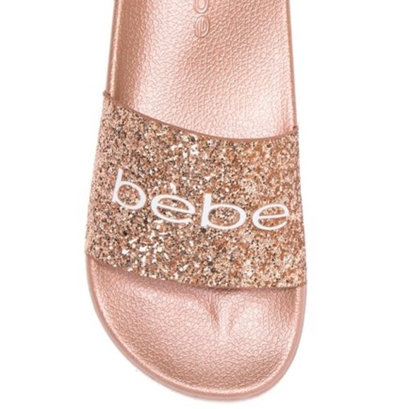 bebe slides rose gold
